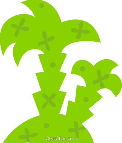 Island With Palm Trees Royalty Free Vector Clip Art - Island With Palm Trees Royalty Free Vector Clip Art (411x480)