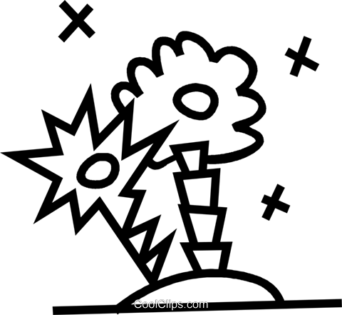 Palm Trees On An Island Royalty Free Vector Clip Art - Palm Trees On An Island Royalty Free Vector Clip Art (480x441)