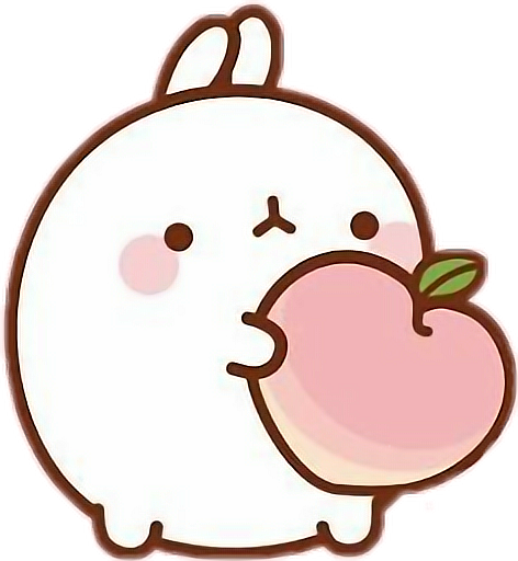 Free Molang Peach Cute Pink Sticker By Erza - Free Molang Peach Cute Pink Sticker By Erza (472x512)