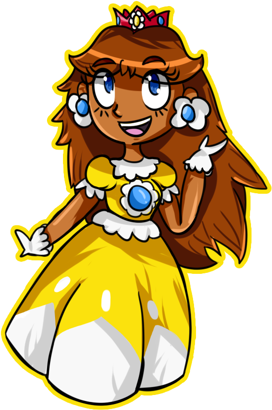 Princess Peach Clipart Dark Skin - Princess Peach Clipart Dark Skin (643x873)