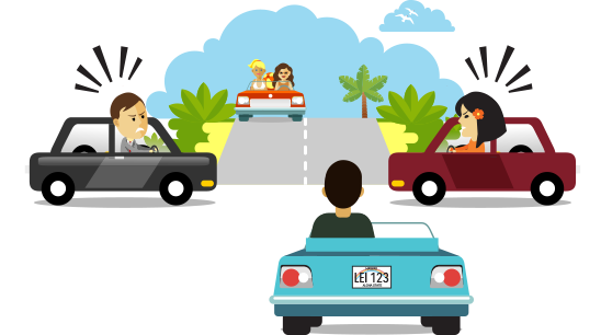 Various Drivers At An Intersection, Emotions Around - Various Drivers At An Intersection, Emotions Around (548x306)