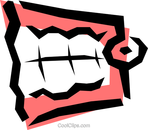 False Teeth Royalty Free Vector Clip Art Illustration - False Teeth Royalty Free Vector Clip Art Illustration (480x422)