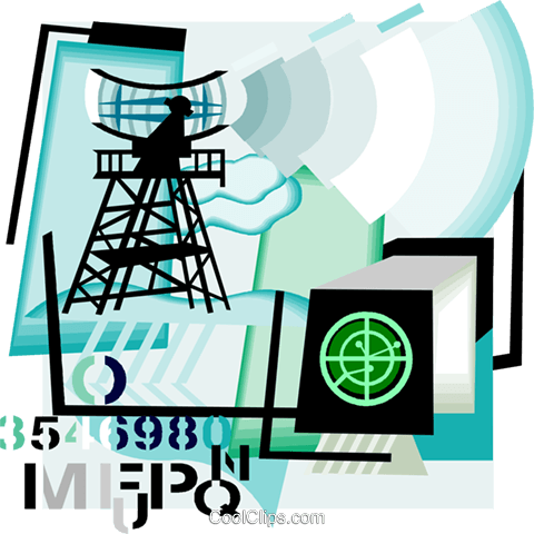Radar Installation Royalty Free Vector Clip Art - Radar Installation Royalty Free Vector Clip Art (480x480)
