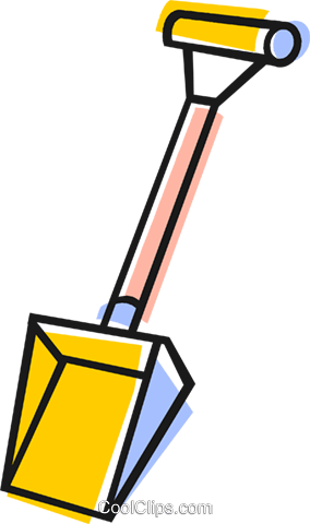 Snow Shovel Royalty Free Vector Clip Art Illustration - Snow Shovel Royalty Free Vector Clip Art Illustration (284x480)