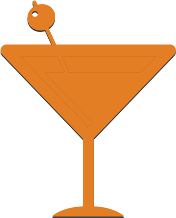 Orange, Line, Clip, Art, Martini, - Orange, Line, Clip, Art, Martini, (512x512)
