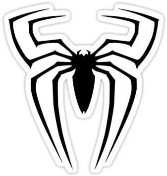 Outline Of Spider Man Logo - Outline Of Spider Man Logo (375x360)