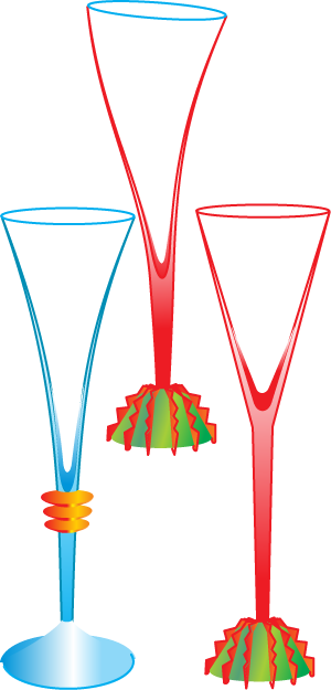 Three Legged Cocktail Glasses - Three Legged Cocktail Glasses (300x625)