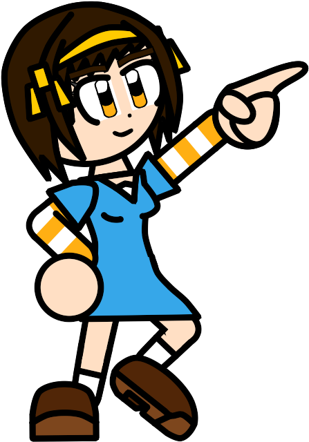 Haruhi Suzumiya Hfas Pose Artwork By J5thehyperforce - Haruhi Suzumiya Hfas Pose Artwork By J5thehyperforce (720x720)