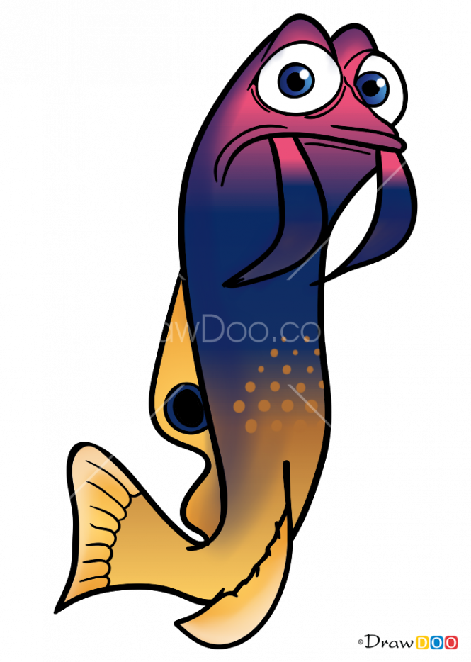 Drawing Dory Cartoon - Drawing Dory Cartoon (665x934)