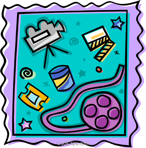 Film Industry Royalty Free Vector Clip Art Illustration - Film Industry Royalty Free Vector Clip Art Illustration (473x480)