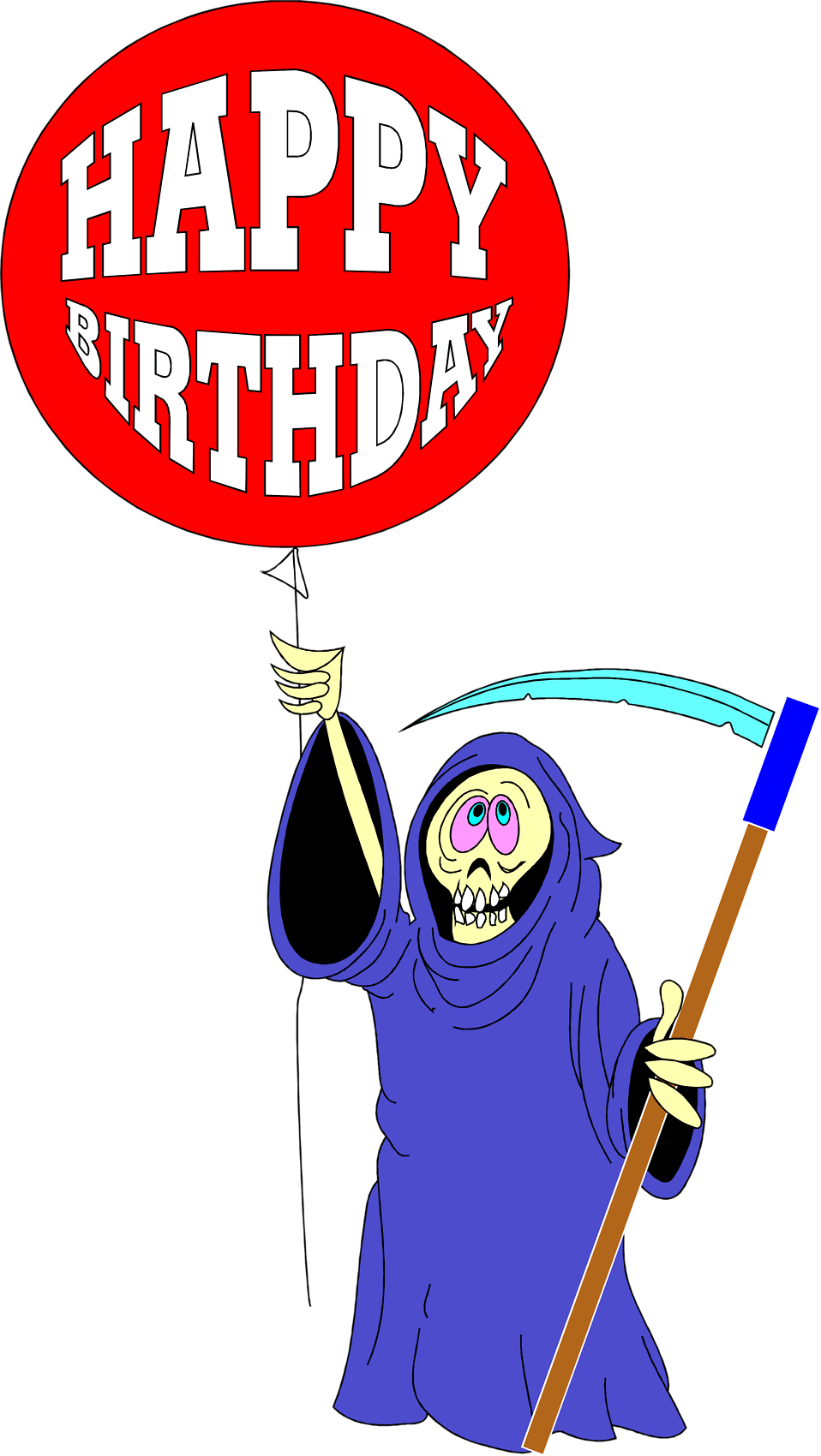 Grim Reaper Birthday Balloons - Grim Reaper Birthday Balloons (958x1700)