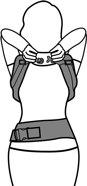 With One Hand On Baby, Reach Behind Head To Unbuckle - With One Hand On Baby, Reach Behind Head To Unbuckle (400x640)