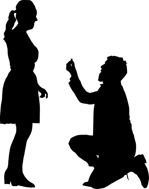 Free Png Proposal Silhouette Png - Free Png Proposal Silhouette Png (480x611)