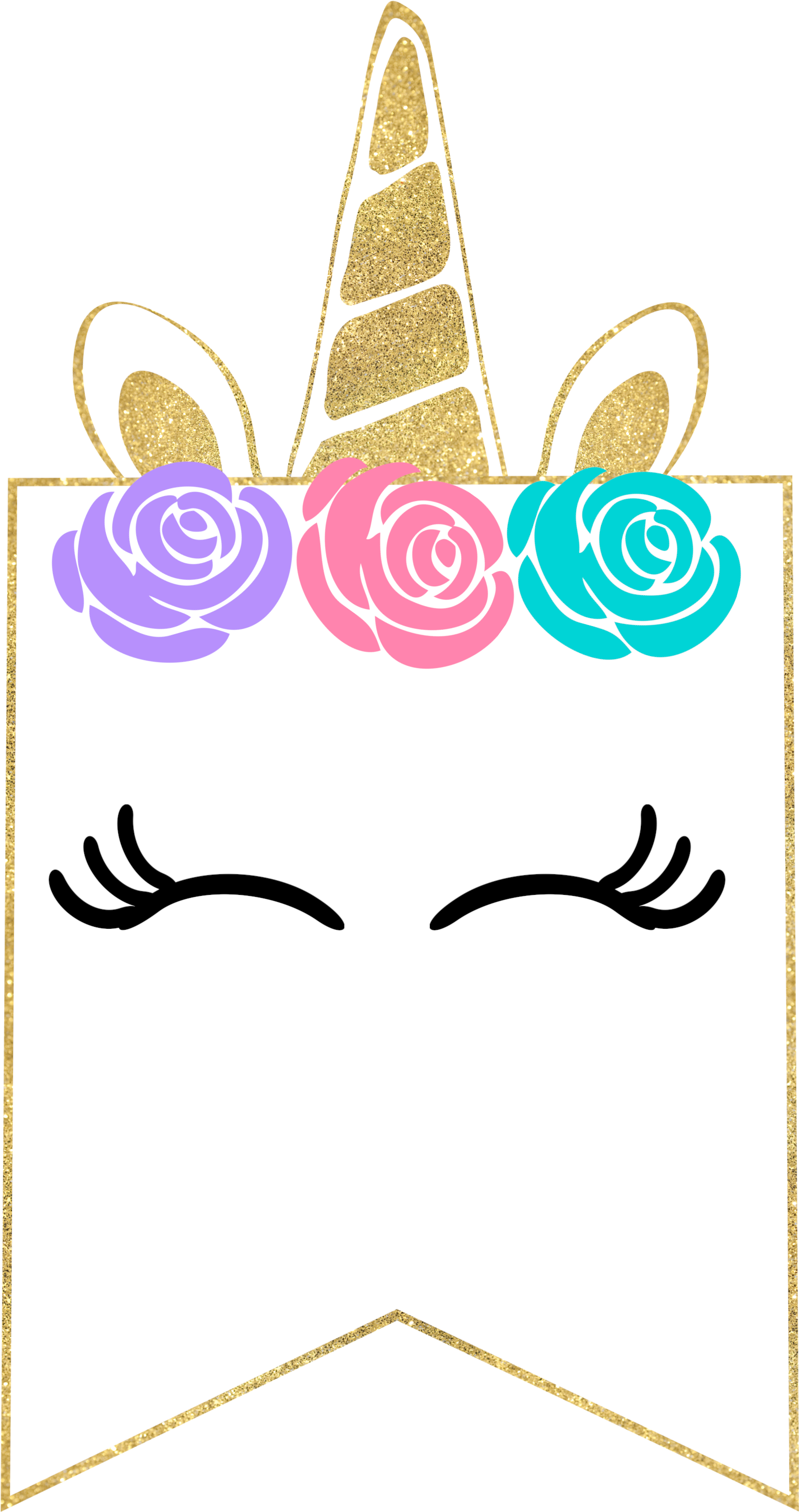 Free Printable Unicorn Decorations Party Banner - Free Printable Unicorn Decorations Party Banner (1736x3125)