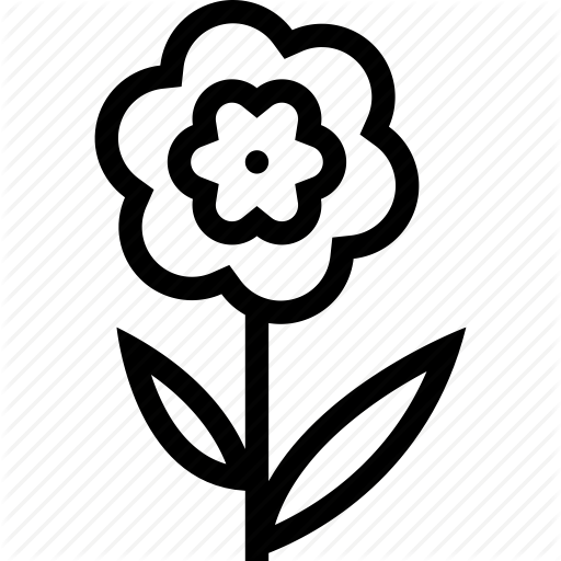 Banner Download Flowers Icon Png Image Black And White - Banner Download Flowers Icon Png Image Black And White (512x512)