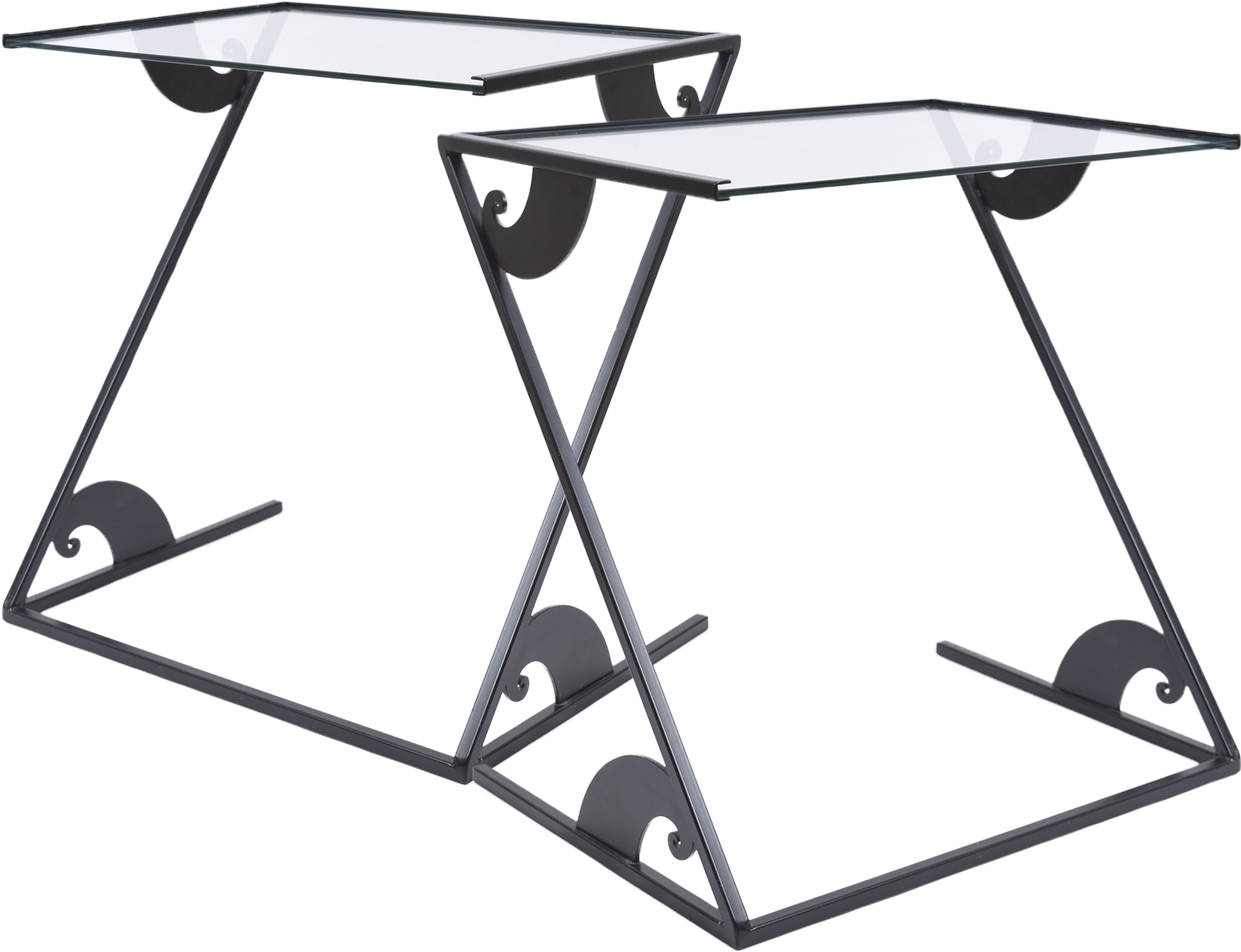 Glass Side Tables By Maroeska Metz - Glass Side Tables By Maroeska Metz (2000x2000)