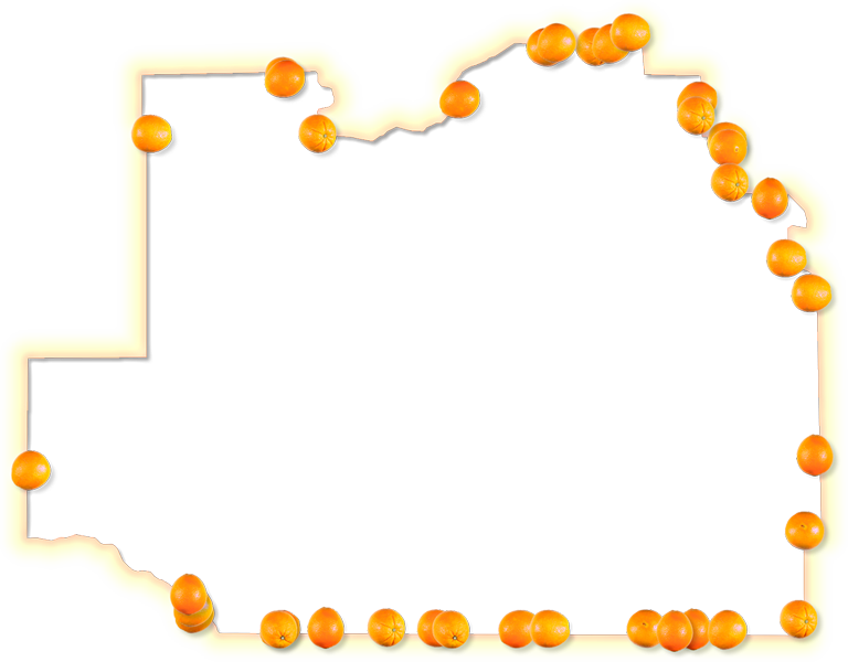 A Map Of Marion With A Yellow-orange Glow Border And - A Map Of Marion With A Yellow-orange Glow Border And (768x600)