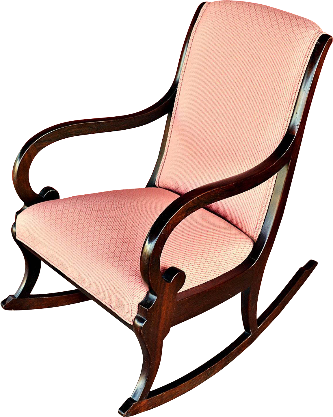 Vintage Hardwood Rocking Chair With Upholstered Back, - Vintage Hardwood Rocking Chair With Upholstered Back, (1443x1443)