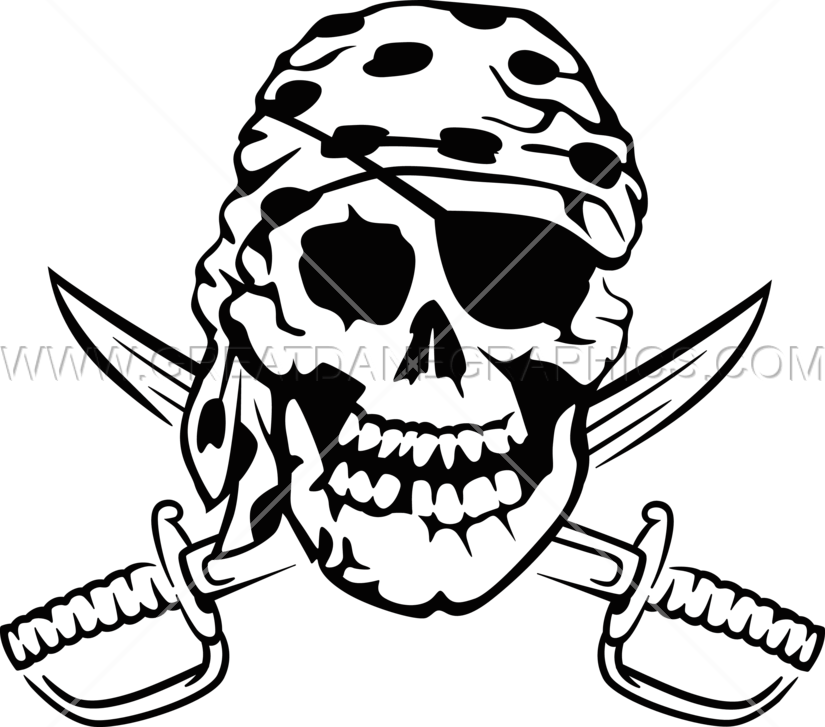 Clipart Skull Bandana - Clipart Skull Bandana (825x727)