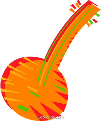 Banjo Royalty Free Vector Clip Art Illustration - Banjo Royalty Free Vector Clip Art Illustration (400x480)