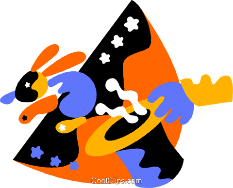Magician's Rabbit Royalty Free Vector Clip Art Illustration - Magician's Rabbit Royalty Free Vector Clip Art Illustration (480x388)