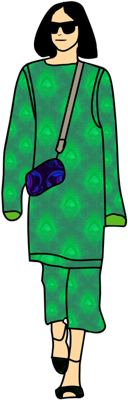 Show,walking,green,clip Art, - Show,walking,green,clip Art, (500x814)