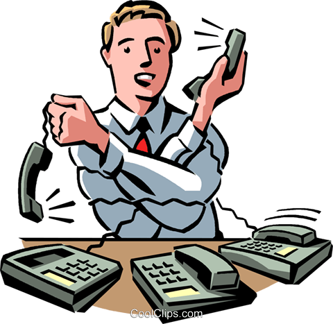 Men On The Phone At Work Royalty Free Vector Clip Art - Men On The Phone At Work Royalty Free Vector Clip Art (480x467)