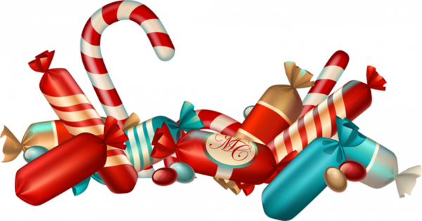 Bonbons Png, Tube Friandises De Noël, Dessin - Bonbons Png, Tube Friandises De Noël, Dessin (600x315)