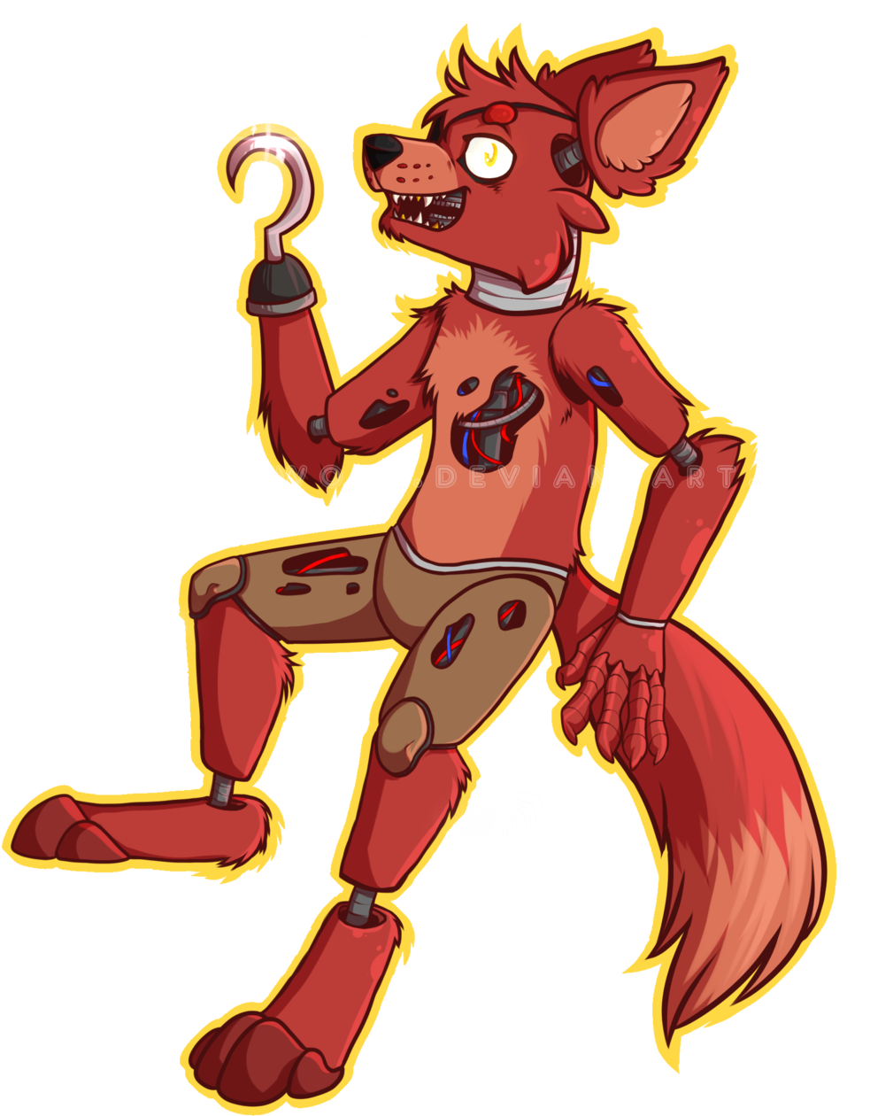 Fnaf [foxy Fanart] By Protosykelegacy - Fnaf [foxy Fanart] By Protosykelegacy (1024x1391)