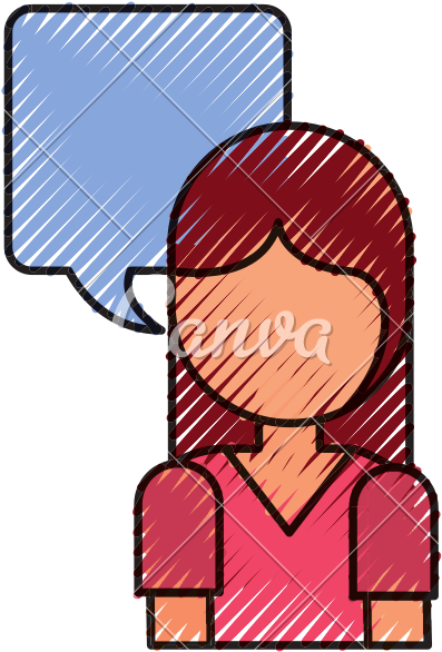 Girl With Speech Bubble Dialog Conversation Talk - Girl With Speech Bubble Dialog Conversation Talk (800x800)