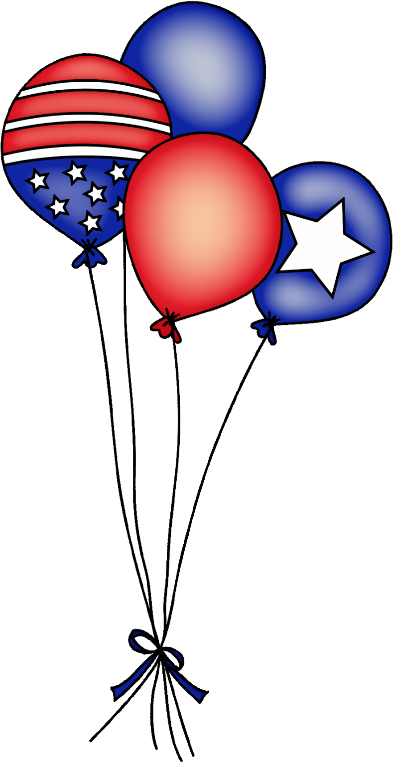 Balloon Clipart 4th July - Balloon Clipart 4th July (901x1600)