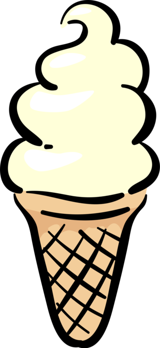 Vector Illustration Of Gelato Ice Cream Cone Food Snack - Vector Illustration Of Gelato Ice Cream Cone Food Snack (322x700)