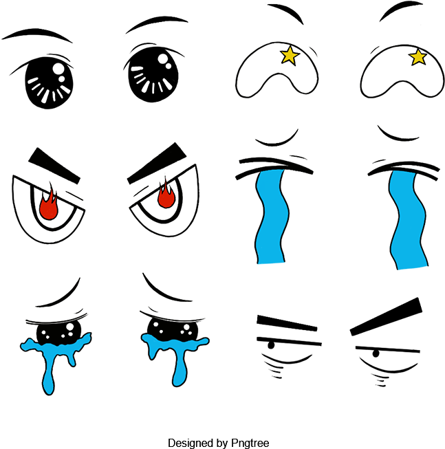 Cartoon Collection Element Big Eyes Round Png - Cartoon Collection Element Big Eyes Round Png (800x800)