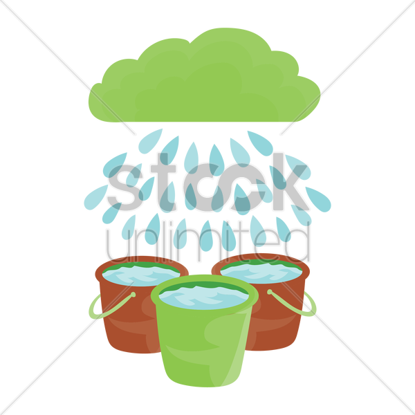Clipart Rain Bucket - Clipart Rain Bucket (600x600)