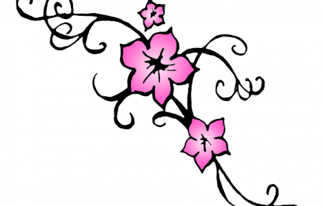 Cherry Blossom Flower Tattoo Outline Tattoos Designs - Cherry Blossom Flower Tattoo Outline Tattoos Designs (470x300)