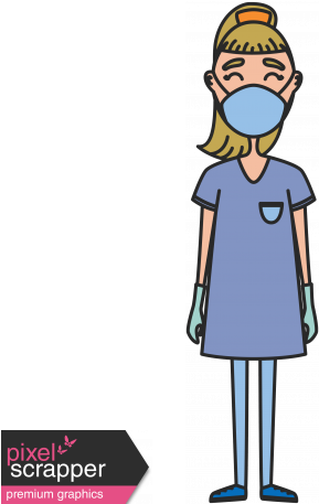 Surgeon With Mask Woman Illustration - Surgeon With Mask Woman Illustration (456x456)