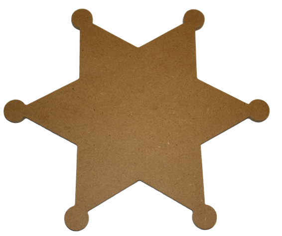 Paint "sherriff" Stars As Nameplates For Backpack Hooks - Paint "sherriff" Stars As Nameplates For Backpack Hooks (598x480)