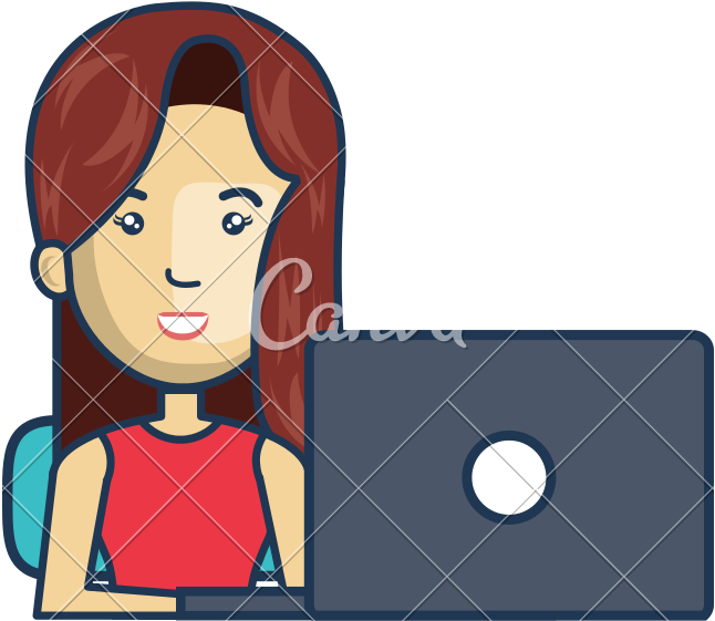 Avatar Of A Person Working On Laptop - Avatar Of A Person Working On Laptop (800x800)