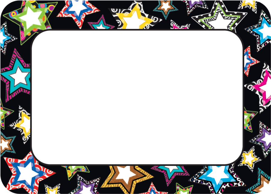 Tcr5260 Fancy Stars Name Tags/labels Image - Tcr5260 Fancy Stars Name Tags/labels Image (900x900)