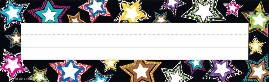 Tcr5261 Fancy Stars Flat Name Plates Image - Tcr5261 Fancy Stars Flat Name Plates Image (900x900)