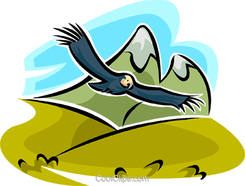 Eagle Flying With Mountains Royalty Free Vector Clip - Eagle Flying With Mountains Royalty Free Vector Clip (480x365)