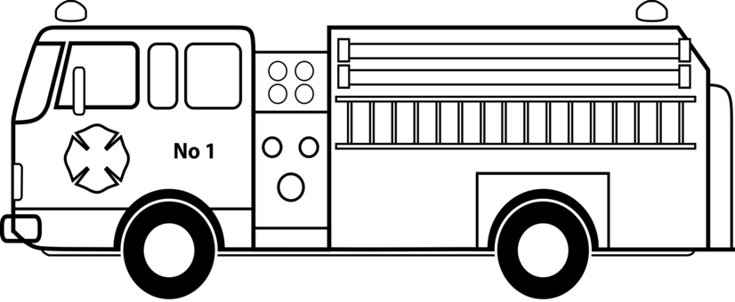 Car Fire Engine Coloring Book Motor Vehicle Emergency - Car Fire Engine Coloring Book Motor Vehicle Emergency (826x340)