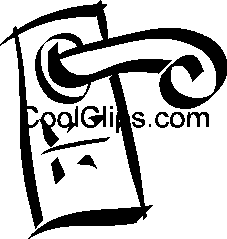 Door Knob Royalty Free Vector Clip Art Illustration - Door Knob Royalty Free Vector Clip Art Illustration (457x480)