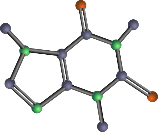 Caffeine Molecule Clipart - Caffeine Molecule Clipart (512x430)