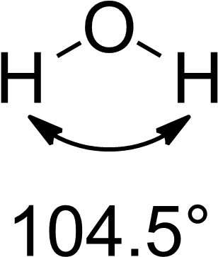 Shape Of Water Molecule Showing That The Real Bond - Shape Of Water Molecule Showing That The Real Bond (361x426)