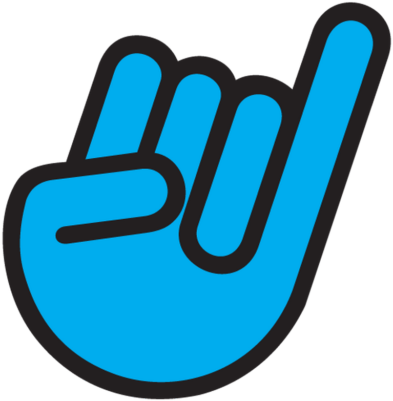 Jdm The Shocker Little Finger In Black & Blue Decal - Jdm The Shocker Little Finger In Black & Blue Decal (800x800)