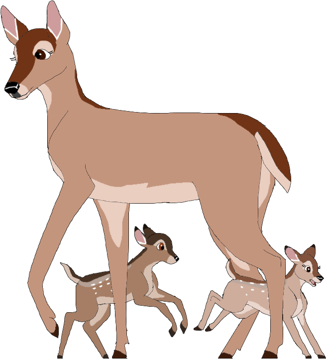 Mom And Fawns 8qhbyyg - Mom And Fawns 8qhbyyg (700x800)