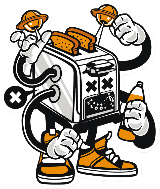 Sticker That Kick Ass Toaster Monster - Sticker That Kick Ass Toaster Monster (800x800)