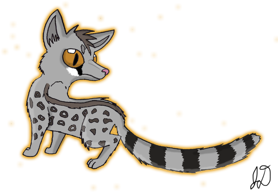 Spotted Genet By Electric-mongoose - Spotted Genet By Electric-mongoose (900x641)
