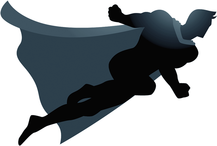 Flying Superhero Silhouette Png - Flying Superhero Silhouette Png (800x546)